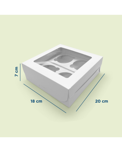 Caja para 4 Cupcakes