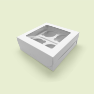 Caja para 4 Cupcakes